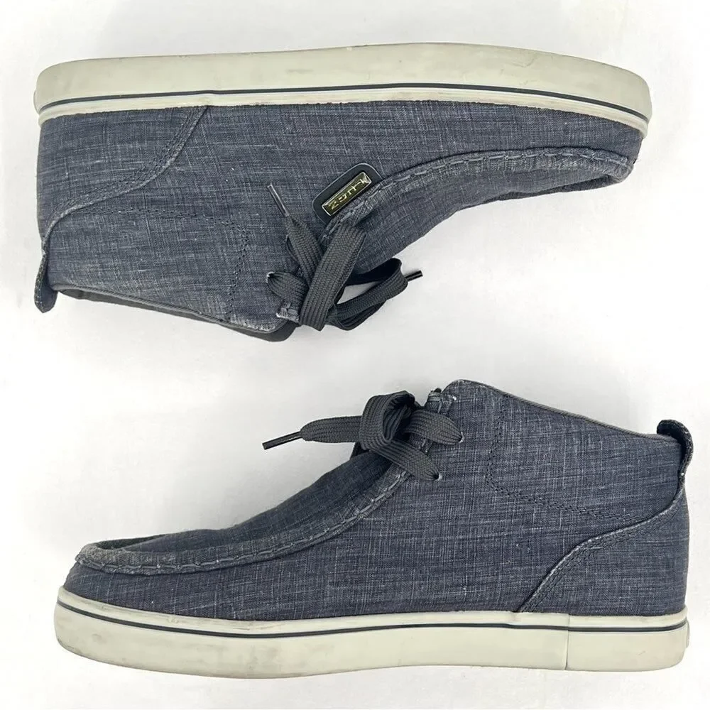 Lugz Men's Strider 2 Moc Toe Navy Blue Denim Canvas Chukka Sneaker Size 8